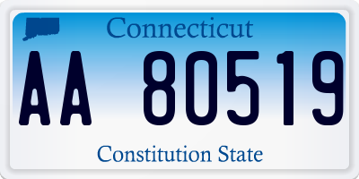 CT license plate AA80519