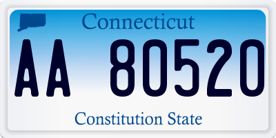 CT license plate AA80520
