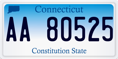 CT license plate AA80525