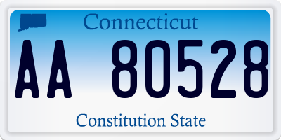 CT license plate AA80528
