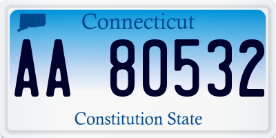 CT license plate AA80532