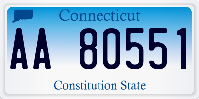 CT license plate AA80551