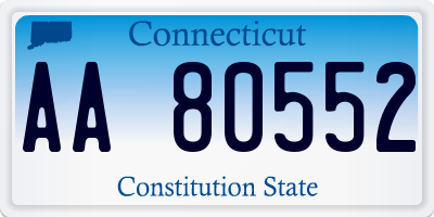 CT license plate AA80552