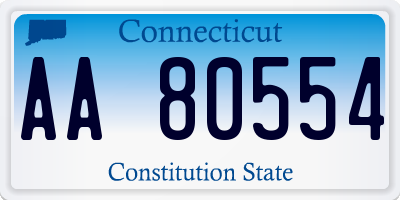 CT license plate AA80554