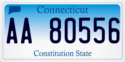 CT license plate AA80556