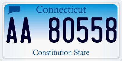 CT license plate AA80558