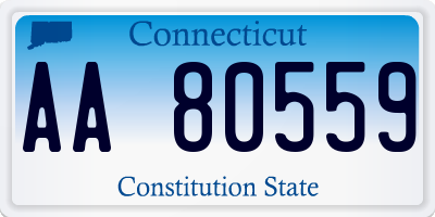 CT license plate AA80559