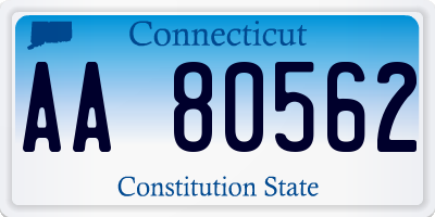 CT license plate AA80562