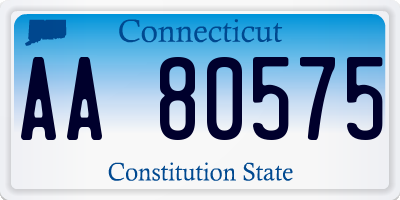 CT license plate AA80575