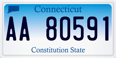CT license plate AA80591