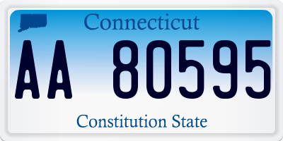 CT license plate AA80595