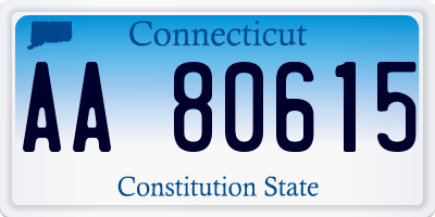 CT license plate AA80615