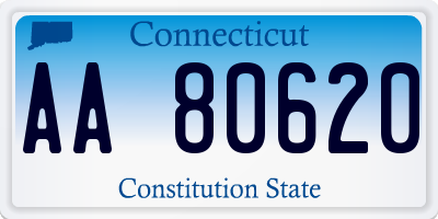 CT license plate AA80620