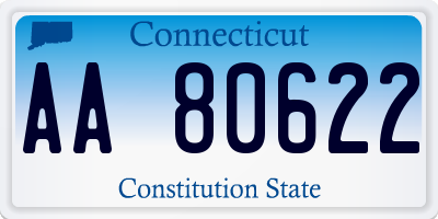 CT license plate AA80622