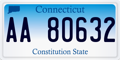 CT license plate AA80632