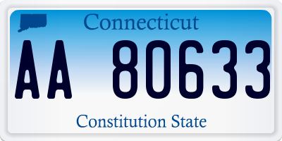 CT license plate AA80633