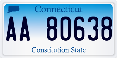 CT license plate AA80638