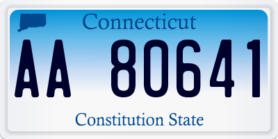CT license plate AA80641
