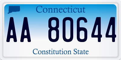 CT license plate AA80644