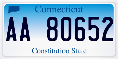 CT license plate AA80652