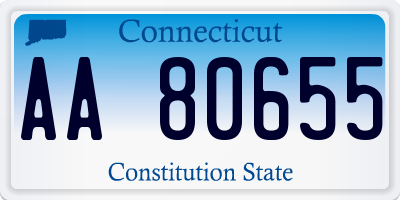 CT license plate AA80655