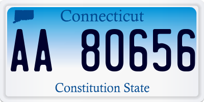 CT license plate AA80656