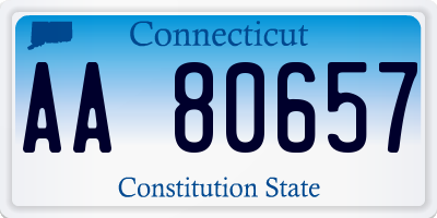 CT license plate AA80657