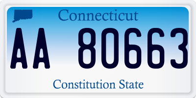 CT license plate AA80663