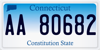 CT license plate AA80682