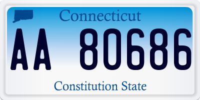 CT license plate AA80686