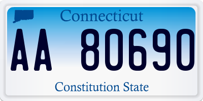 CT license plate AA80690