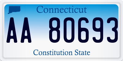 CT license plate AA80693