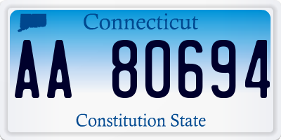 CT license plate AA80694