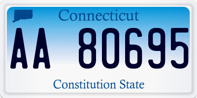 CT license plate AA80695