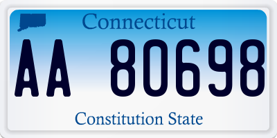 CT license plate AA80698