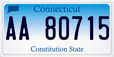 CT license plate AA80715