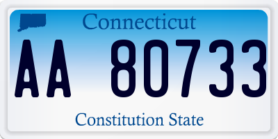 CT license plate AA80733