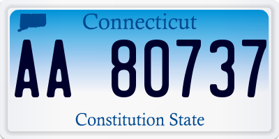 CT license plate AA80737