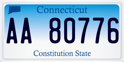 CT license plate AA80776