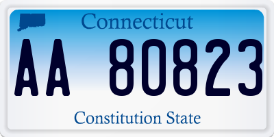 CT license plate AA80823