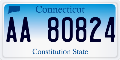 CT license plate AA80824