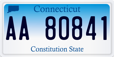 CT license plate AA80841