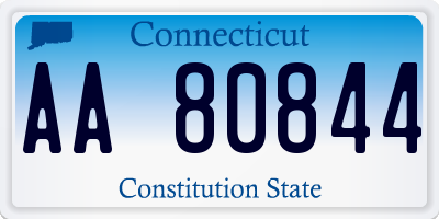 CT license plate AA80844