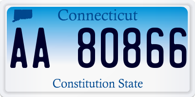 CT license plate AA80866