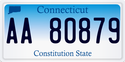 CT license plate AA80879