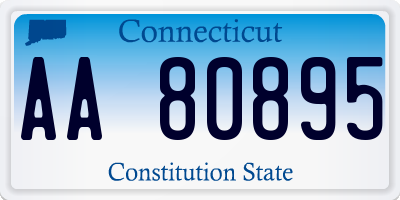 CT license plate AA80895