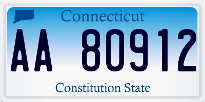 CT license plate AA80912