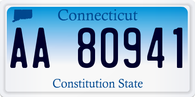 CT license plate AA80941