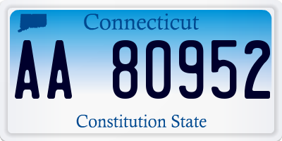 CT license plate AA80952