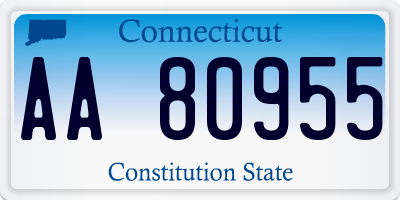 CT license plate AA80955